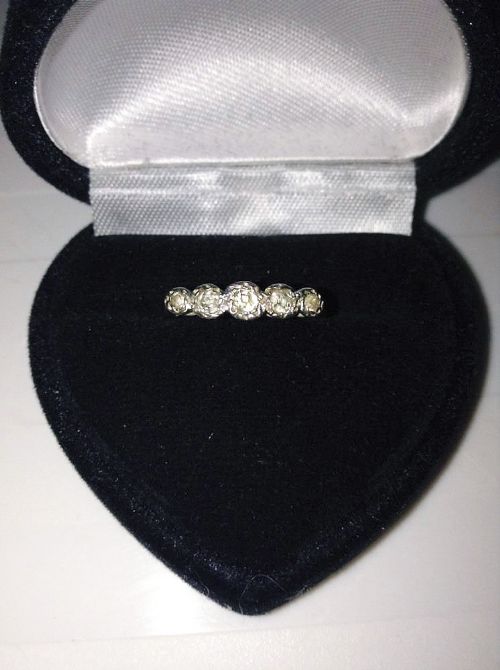 Fine Edwardian Antique 18ct Gold & Platinum 5 Stone Diamond Ring