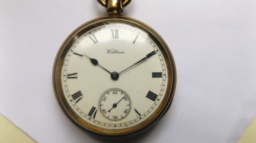 Victorian Waltham Traveller Gold Plated Pocket Watch