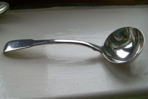 Antique Georgian 1813 Solid Silver Sauce/ Cream Ladle,h.m.london Makers.
