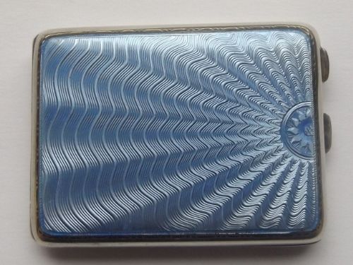 Stunning Silver and Enamel Card Case 1913
