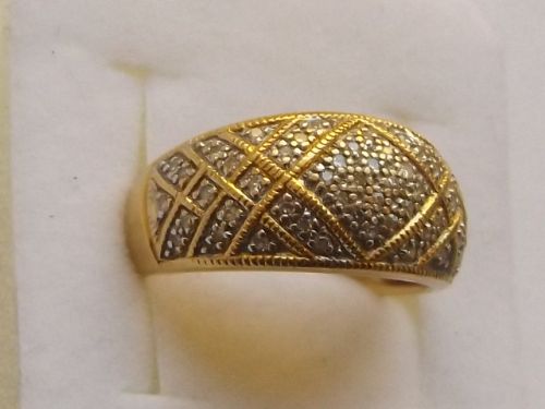 Superb Heavy Art Deco 18ct Gold 0.5ct Diamond Cluster Ring