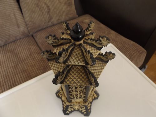 Beautiful Chinese Soapstone Carving of an Incense Burner in the Form of a Pagoda