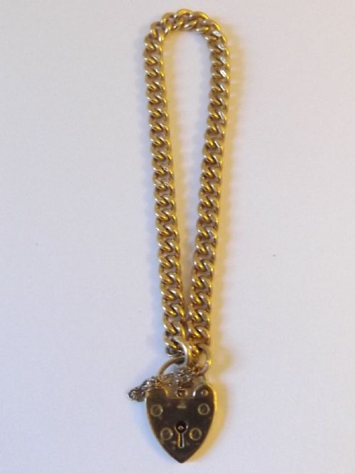 Lovely Victorian 9ct Yellow Gold Curb Link Bracelet