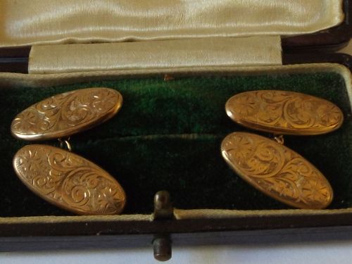 Lovely Pair of Edwardian 9ct Gold Cufflinks