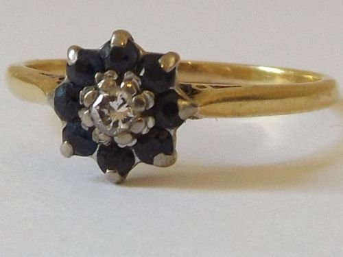 Superb Edwardian18ct Gold Sapphire & Diamond Ring