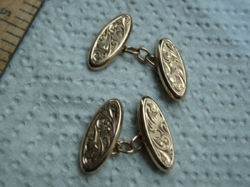 Super 9ct Gold Cufflinks Chester 1920
