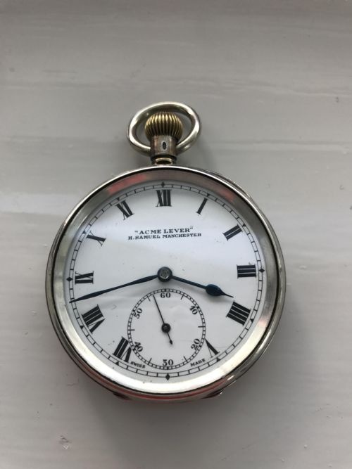 Superb C1920 H.samuel Silver Pocket Watch