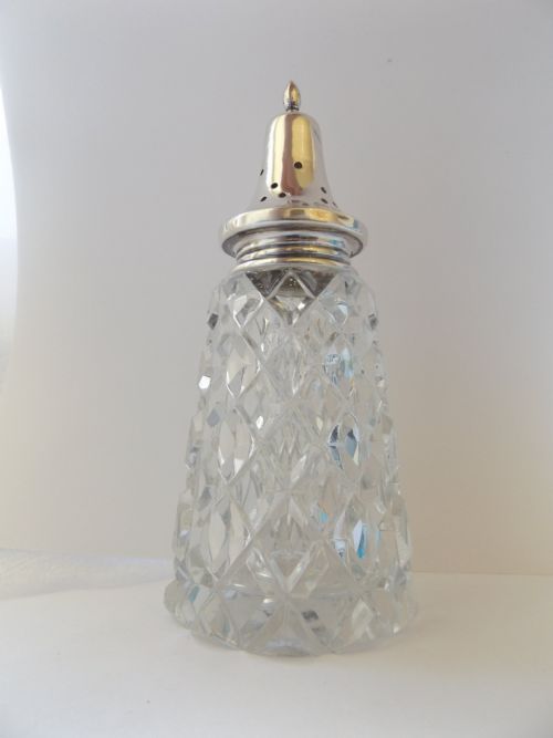 Lovely Cut Glass and Silver Sugar Castor