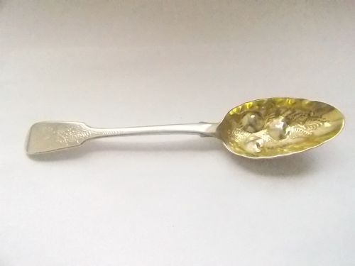 Hallmarked Silver Berry Spoon William 1v