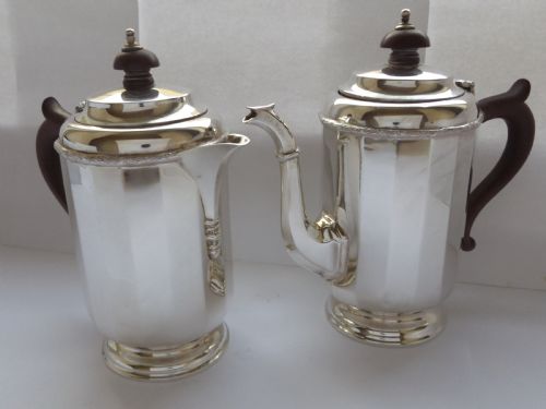 Super Art Deco  Silver Café Au Lait Set