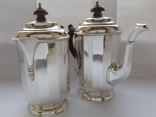 fig 1. Super Art Deco  Silver Café au Lait Set