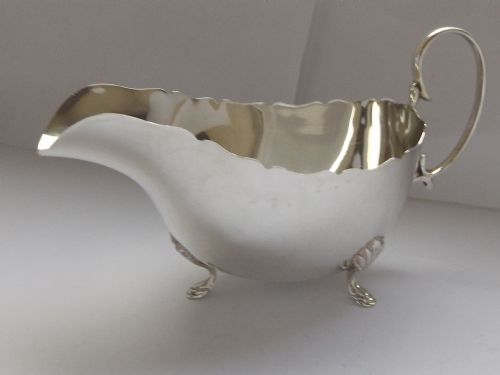 Antique Hallmarked Silver Sauce Boat
