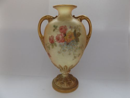 Victorian Hand Painted Royal Worcester Vase