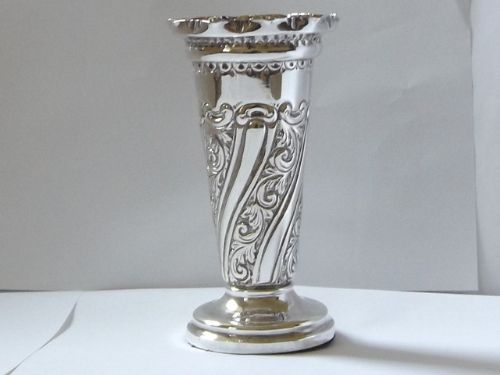 Lovely Victorian Hallmarked Silver Vase