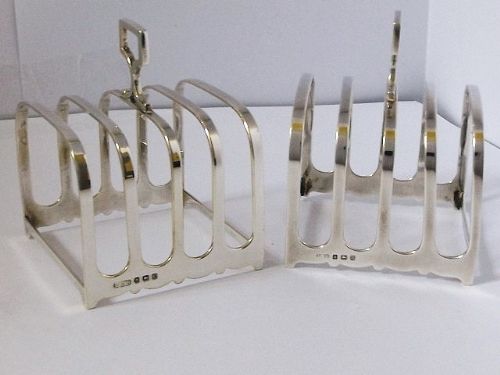 Lovely Pair of Art Deco Silver Toast Racks
