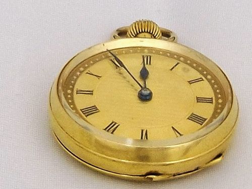Lovely 18ct Gold Ladies Pocket Watch