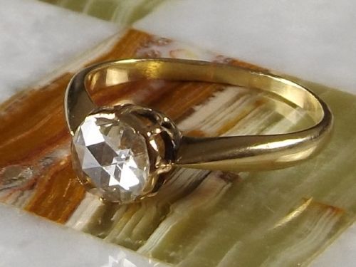 Beautiful Victorian 18ct Gold 1ct Diamond Solitaire Ring