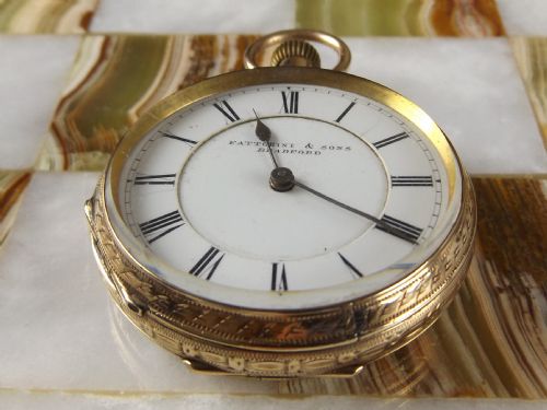 Lovely 9ct Gold Open Face Waltham Pocket Watch