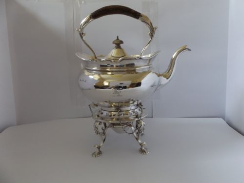 Quality Antique Irish Silver Spirit Kettle