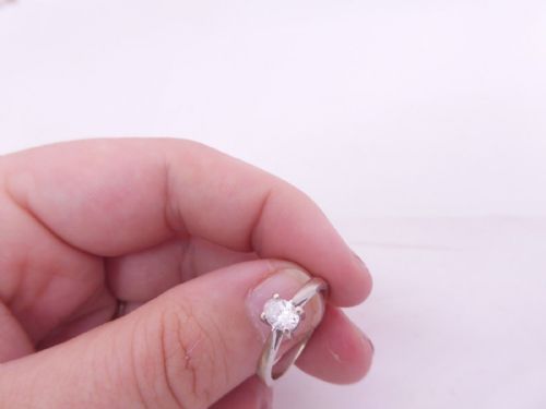Lovely 33 Point Old Cut Diamond Solitaire in 18ct Gold Ring