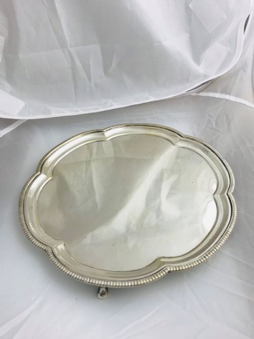 Sheffield Silver 1938 Silver Card Holder or Small Salver