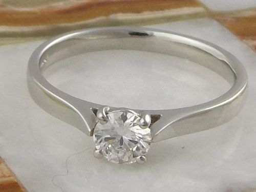fig 1. Exceptional Platinum 0.5ct Solitaire Diamond Ring