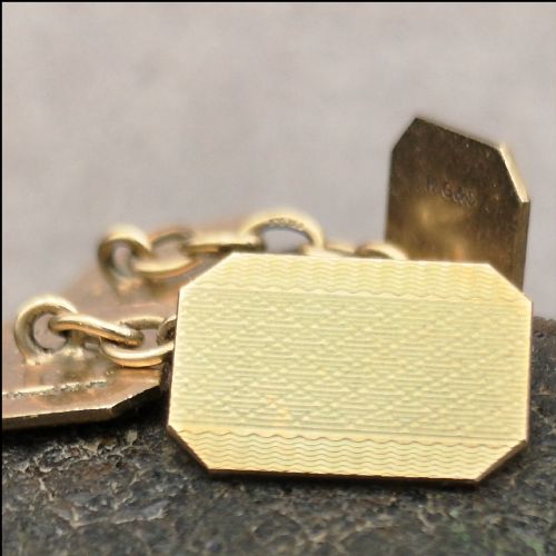 Pair of Heavy Mid Century 9ct Gold Cufflinks
