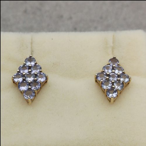 9ct Gold Tanzanite Stud Earrings