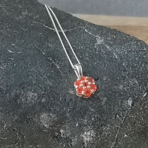 9ct Gold Mexican Fire Opal Pendant Necklace