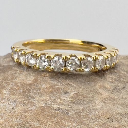 18ct Gold 0.75ct Diamond Half Hoop Ring