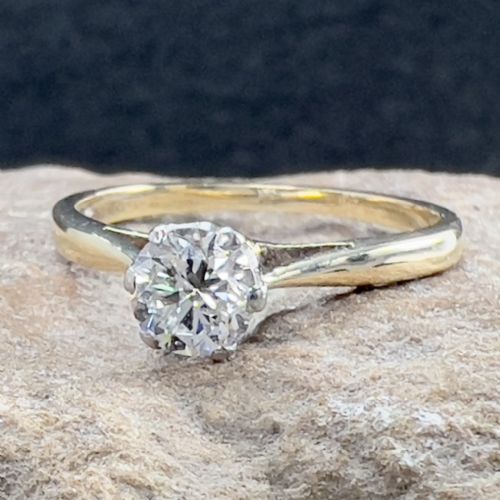 18ct Gold Edwardian Diamond Solitaire Ring