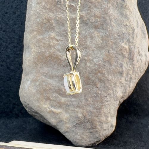 9CT GOLD OPAL PENDANT NECKLACE - ADDITIONAL PHOTO 2