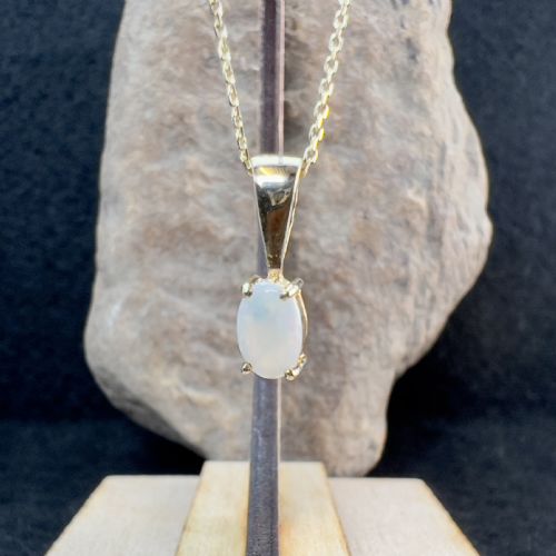 9CT GOLD OPAL PENDANT NECKLACE - ADDITIONAL PHOTO 7