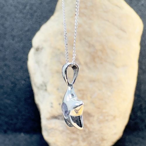 9CT WHITE GOLD LOLITE STAR PENDANT NECKLACE - ADDITIONAL PHOTO 2