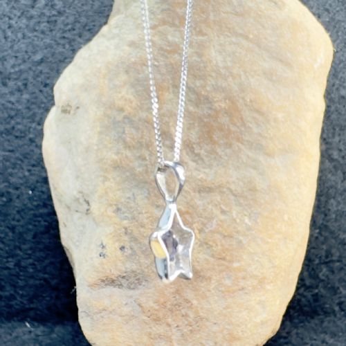 9CT WHITE GOLD LOLITE STAR PENDANT NECKLACE - ADDITIONAL PHOTO 4