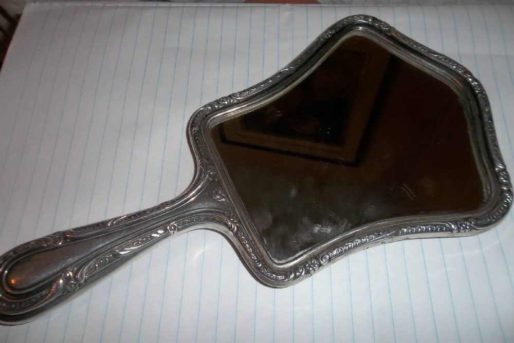 GORHAM American Solid Sterling Silver 925 Hand Held Vanity Mirror 1930s