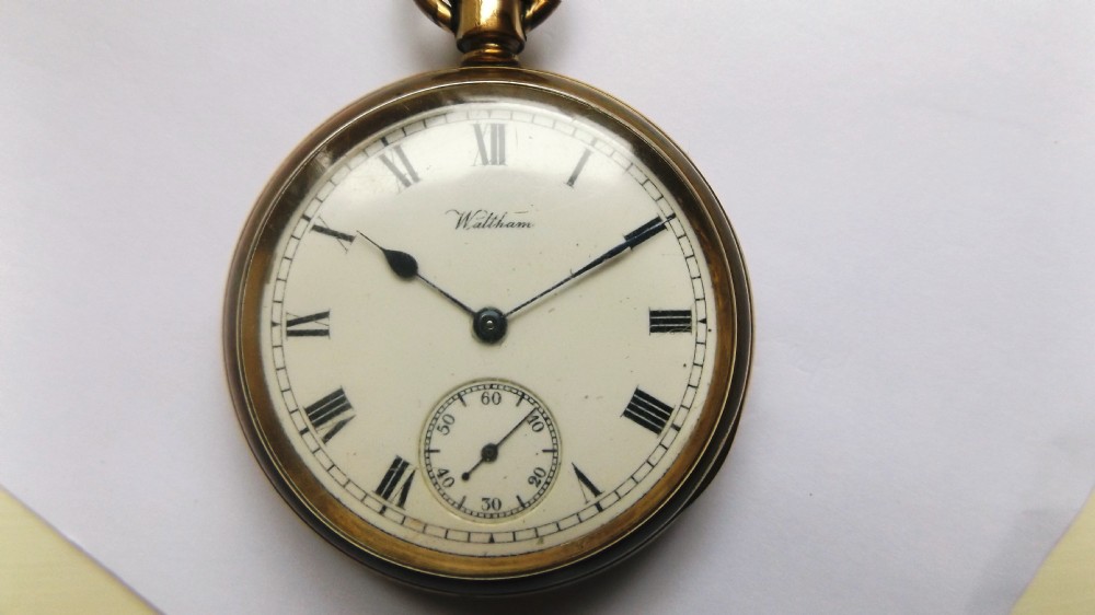 Victorian Waltham Traveller Gold Plated Pocket Watch
