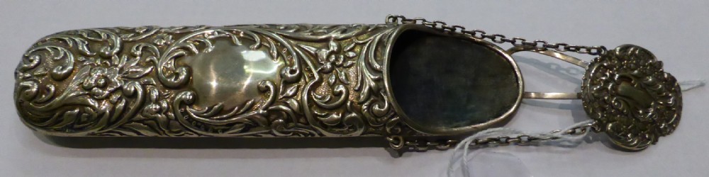 Lovely Antique Hallmarked Silver Spectacle Case Chester.
