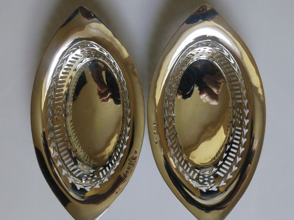 Super Pair of Edwardian Silver Bonbon Dishes