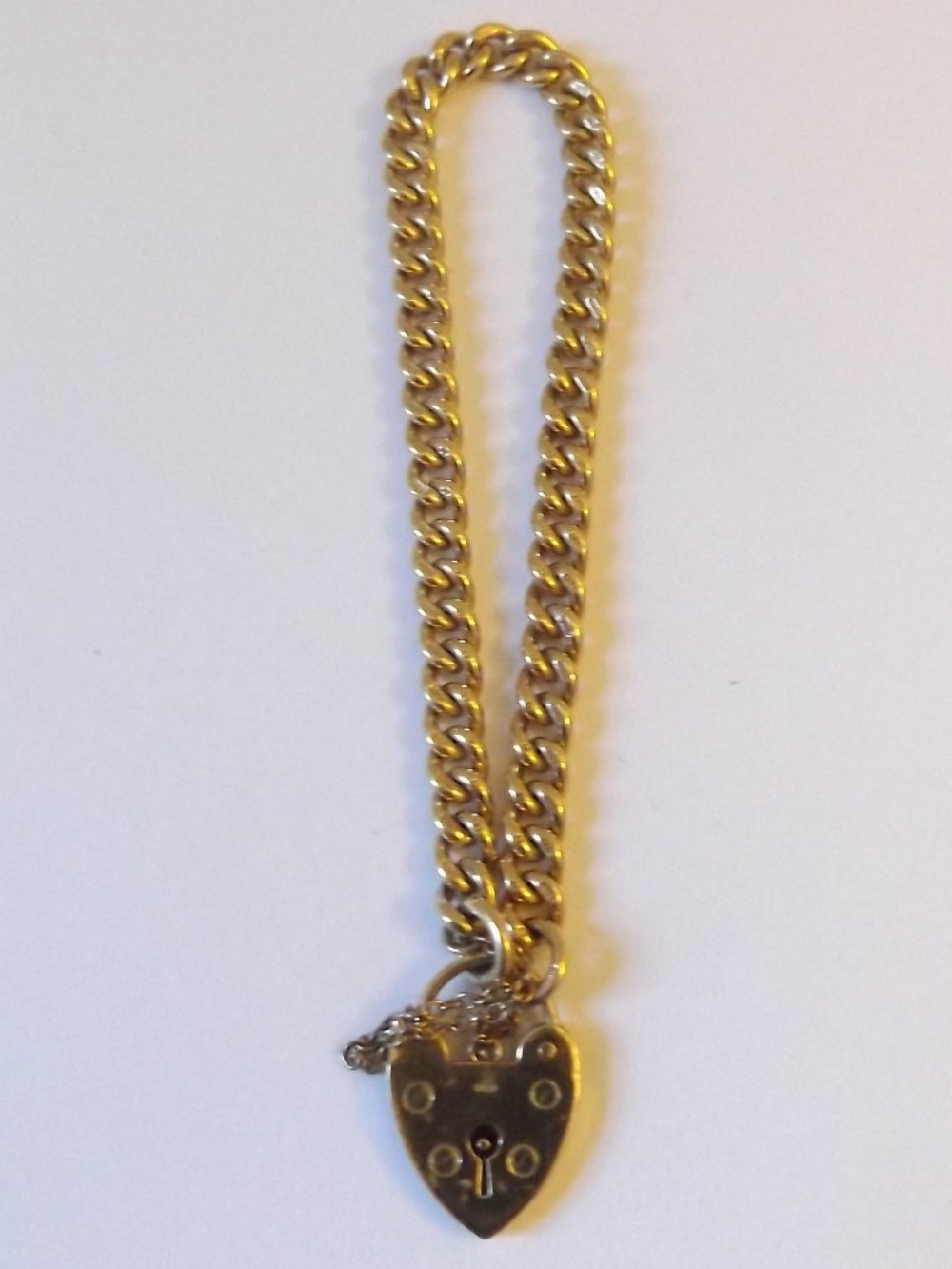 Lovely Victorian 9ct Yellow Gold Curb Link Bracelet