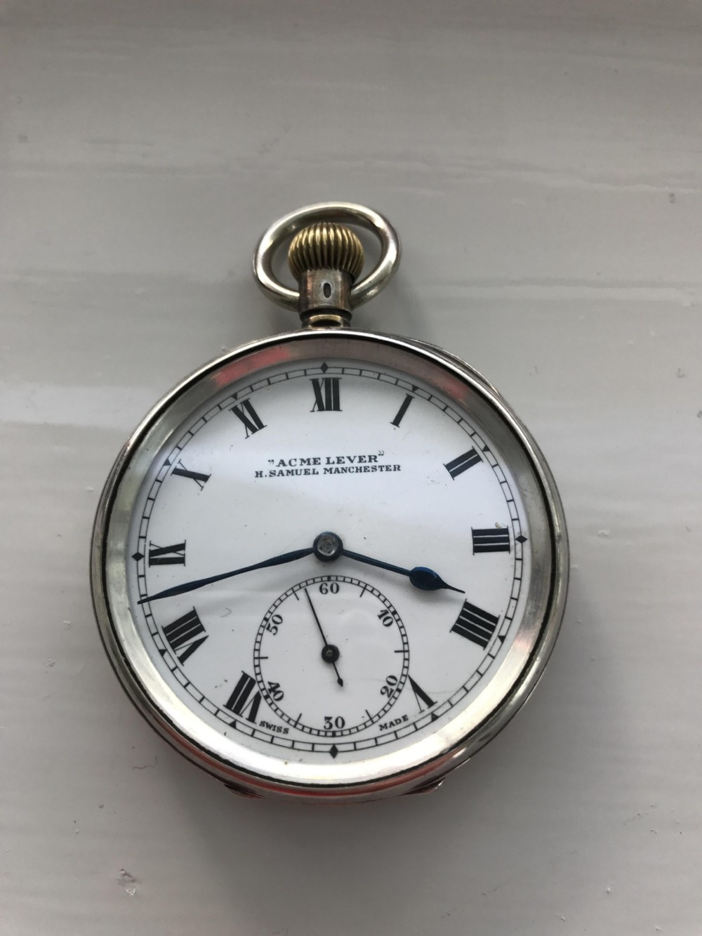 Superb C1920 H.Samuel Silver Pocket Watch