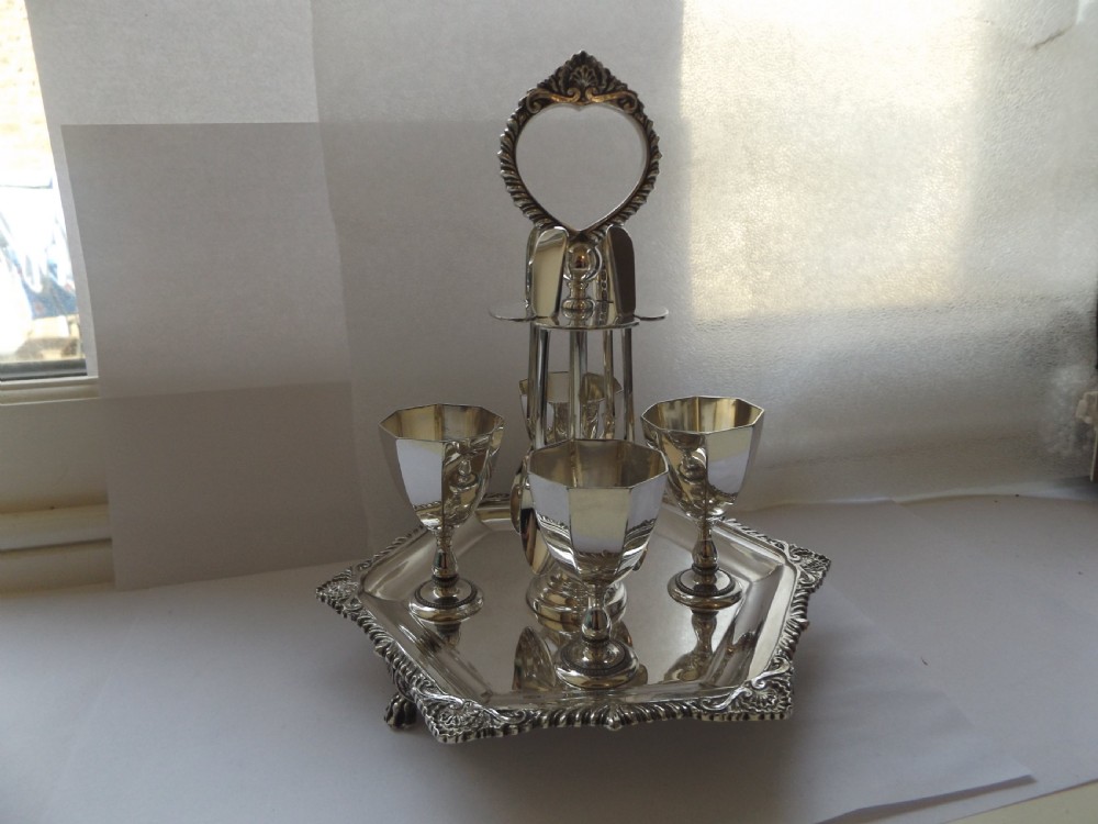 Stunning Victorian Silver Plated Egg Cruet View II