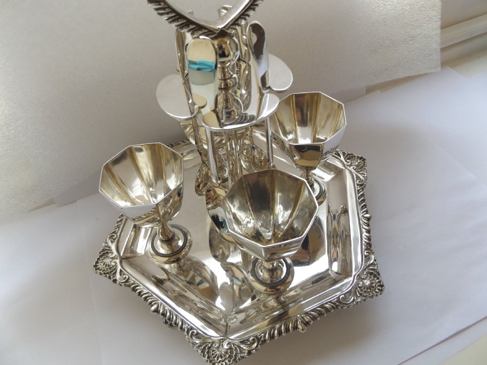 Stunning Victorian Silver Plated Egg Cruet View IV