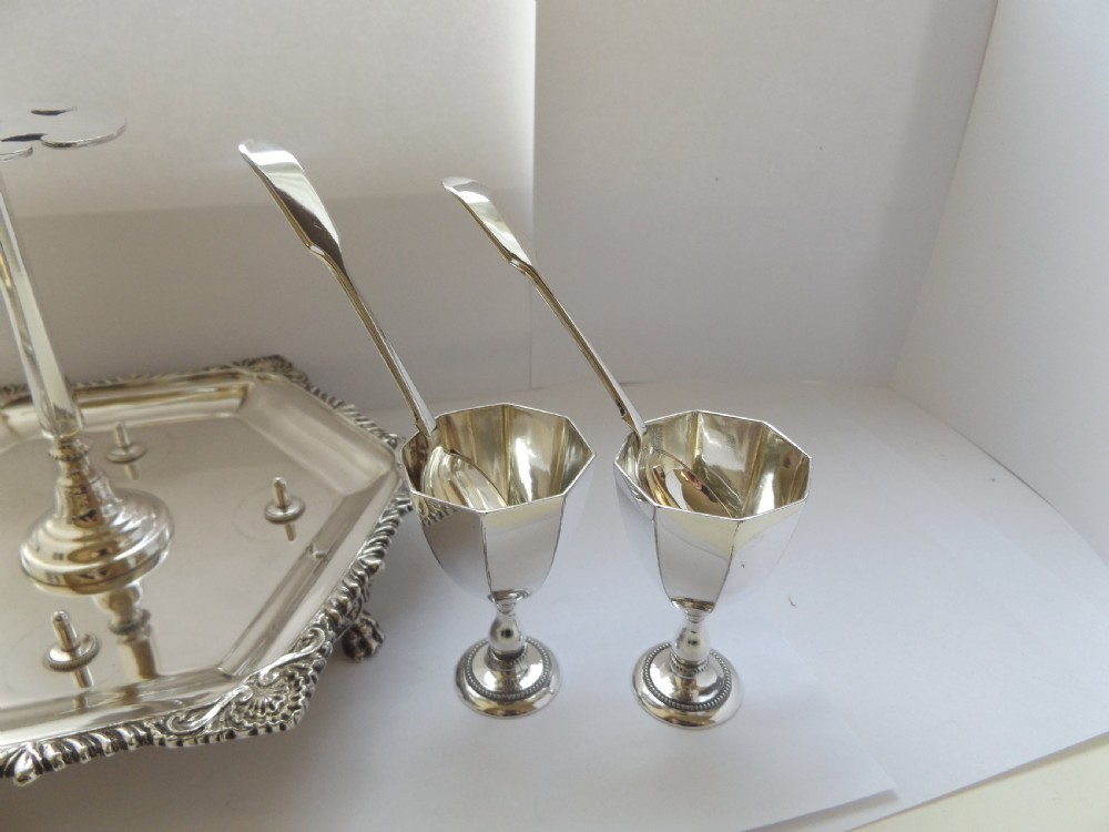 Stunning Victorian Silver Plated Egg Cruet View VIII