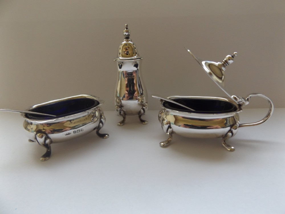 Lovely Silver Boxed Cruet Set View II