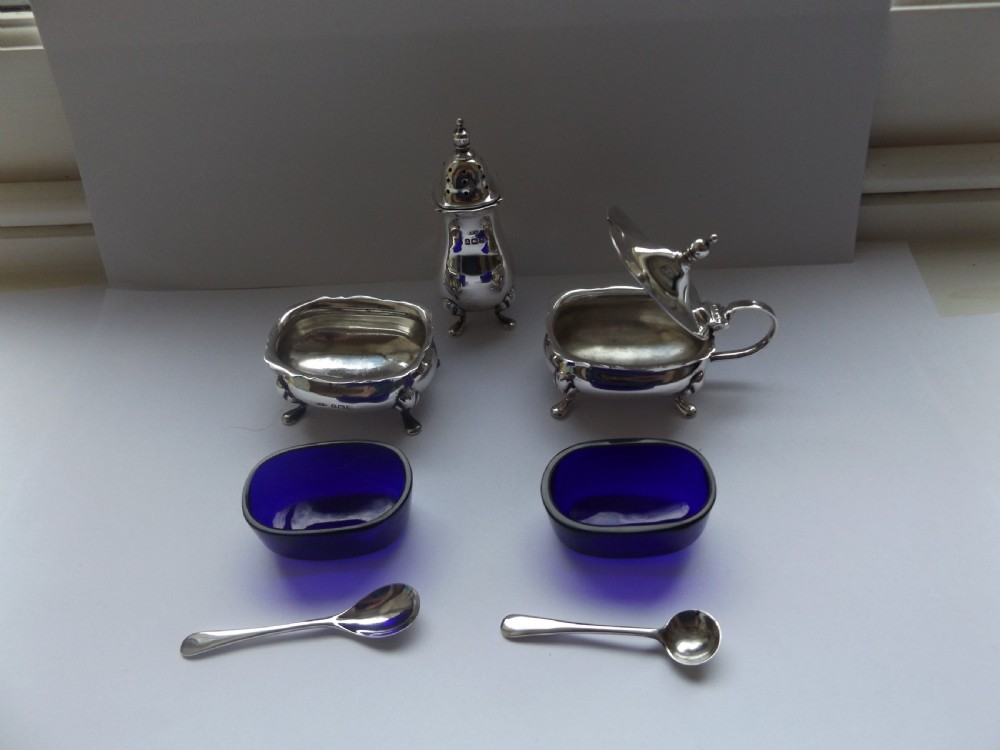 Lovely Silver Boxed Cruet Set View III