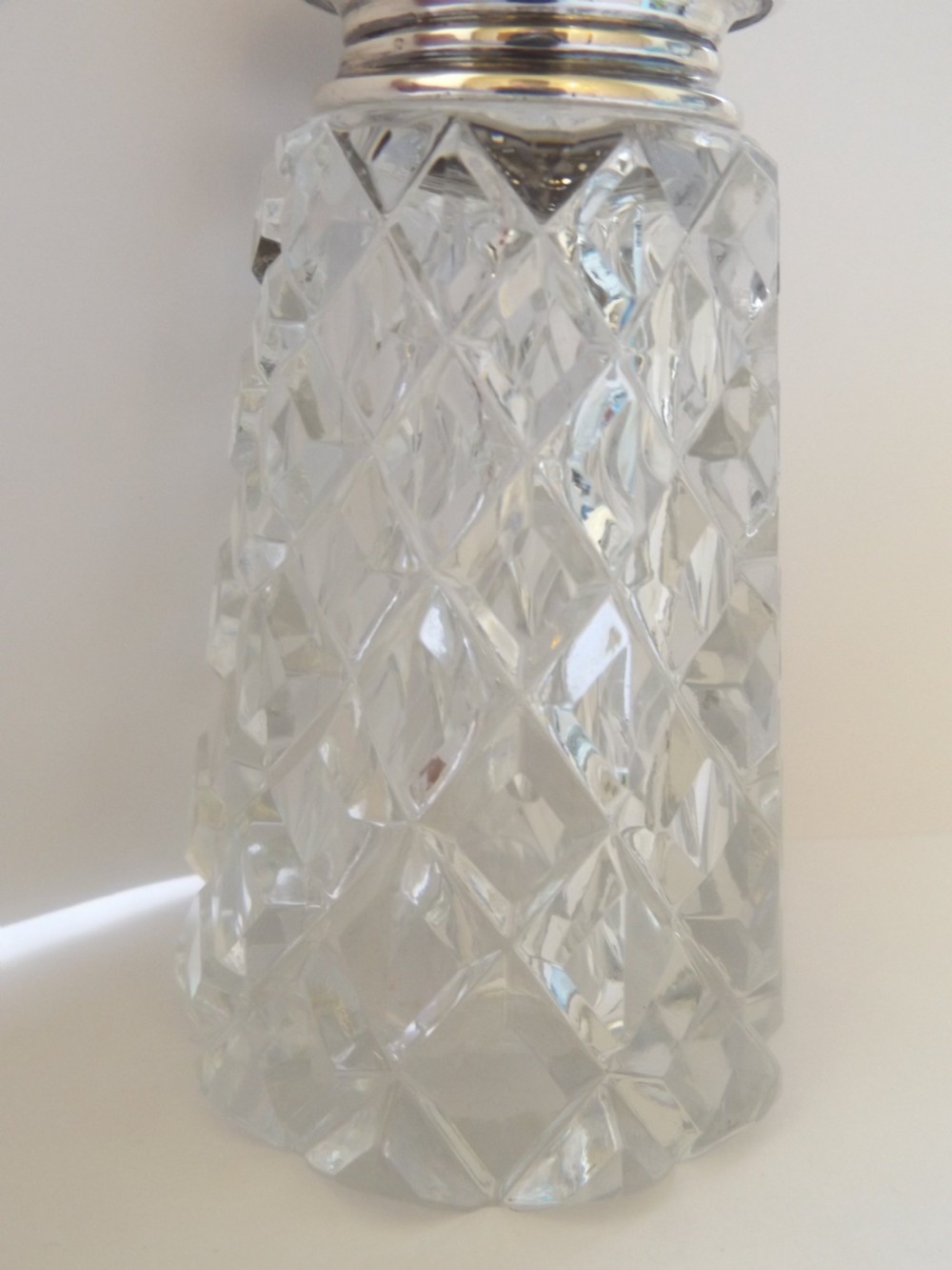 Lovely Cut glass and silver sugar castor View II
