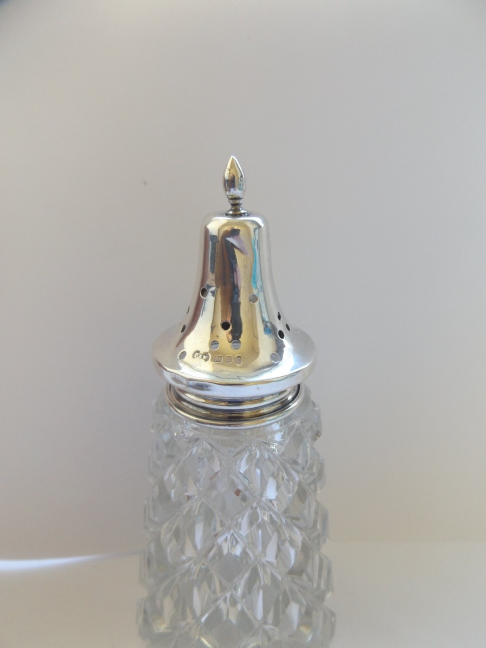 Lovely Cut glass and silver sugar castor View IV