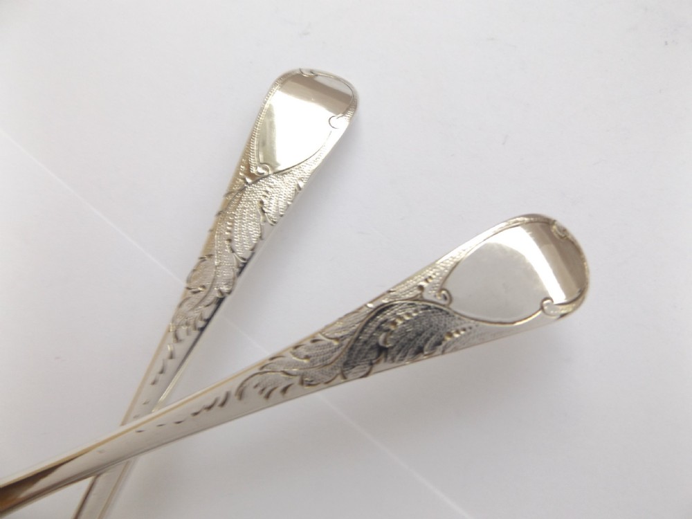 Super Pair of George 111 Silver Berry Spoons Bateman View IV