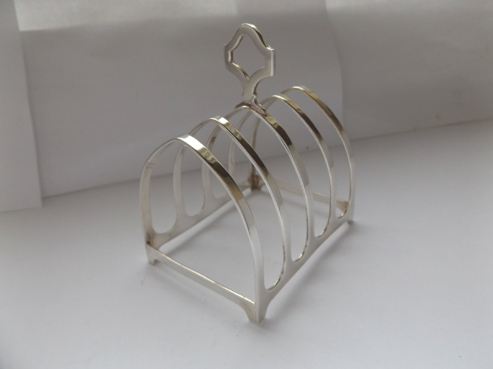 Super Art Deco Silver Toast Rack View II